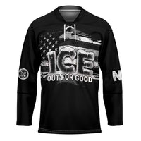 Ice Out For Good Hockey Jersey No Ice Patriotic Protest