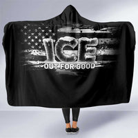 Ice Out For Good Hooded Blanket No Ice Patriotic Protest