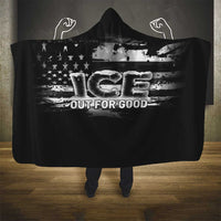 Ice Out For Good Hooded Blanket No Ice Patriotic Protest