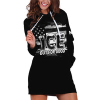 Ice Out For Good Hoodie Dress No Ice Patriotic Protest