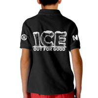 Ice Out For Good Kid Polo Shirt No Ice Patriotic Protest