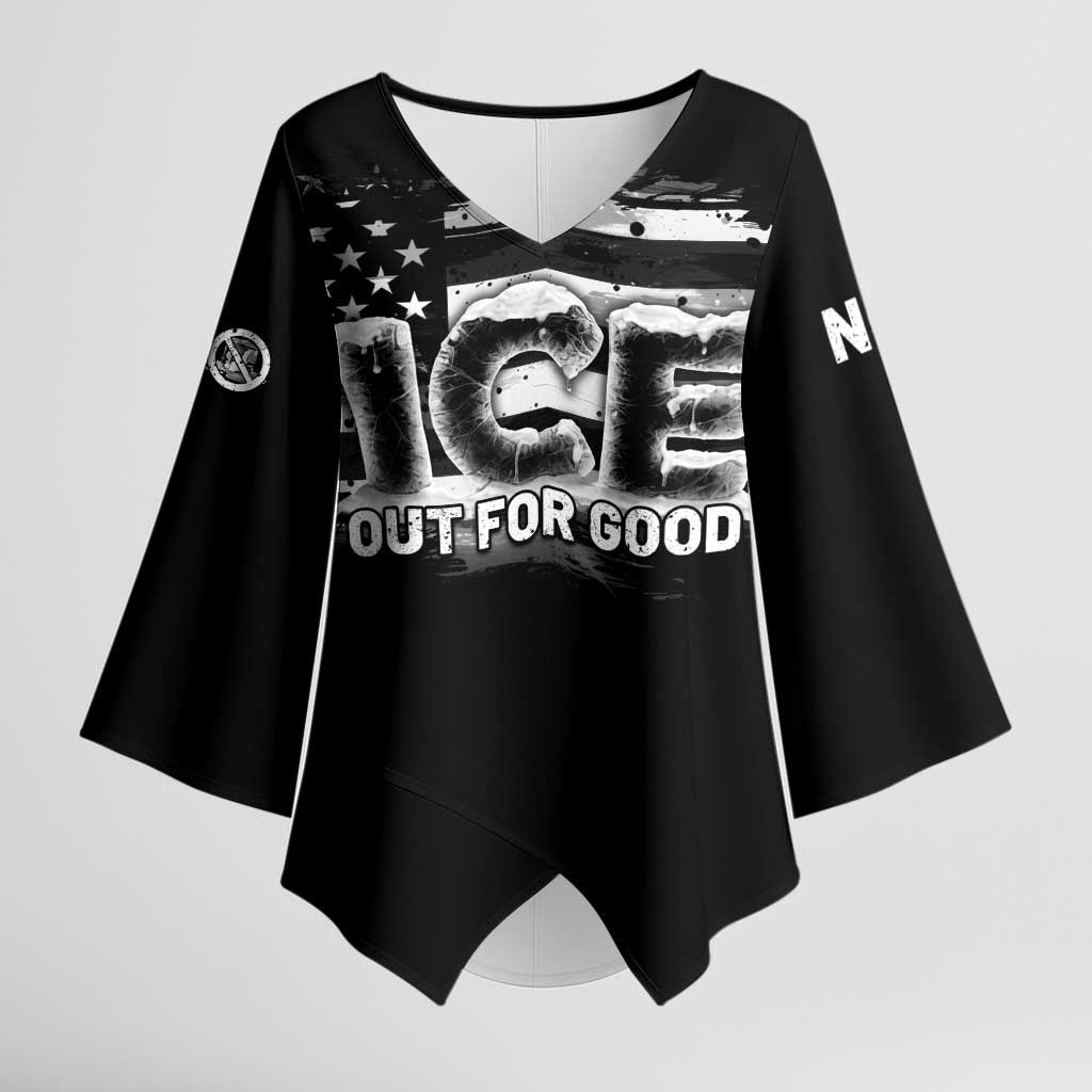 Ice Out For Good Kimono Sleeve Blouse No Ice Patriotic Protest