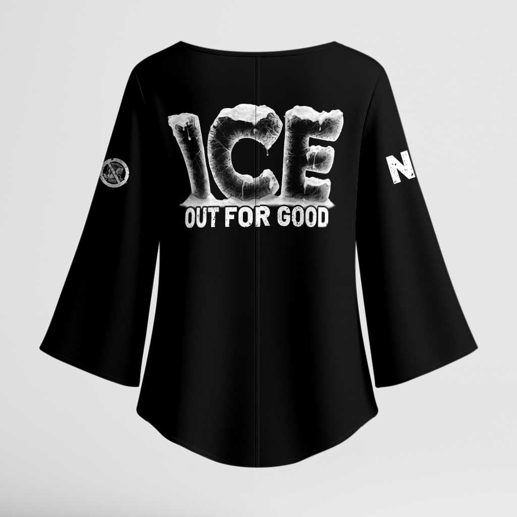 Ice Out For Good Kimono Sleeve Blouse No Ice Patriotic Protest