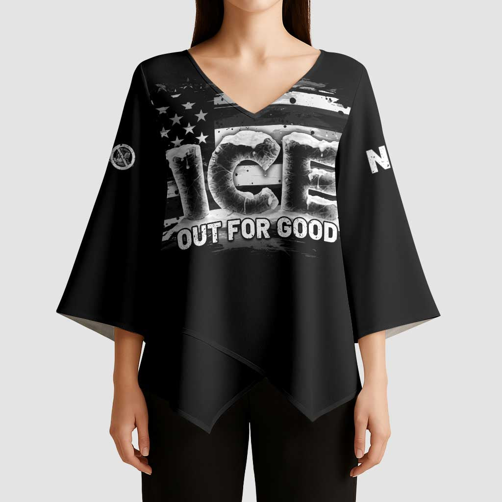 Ice Out For Good Kimono Sleeve Blouse No Ice Patriotic Protest