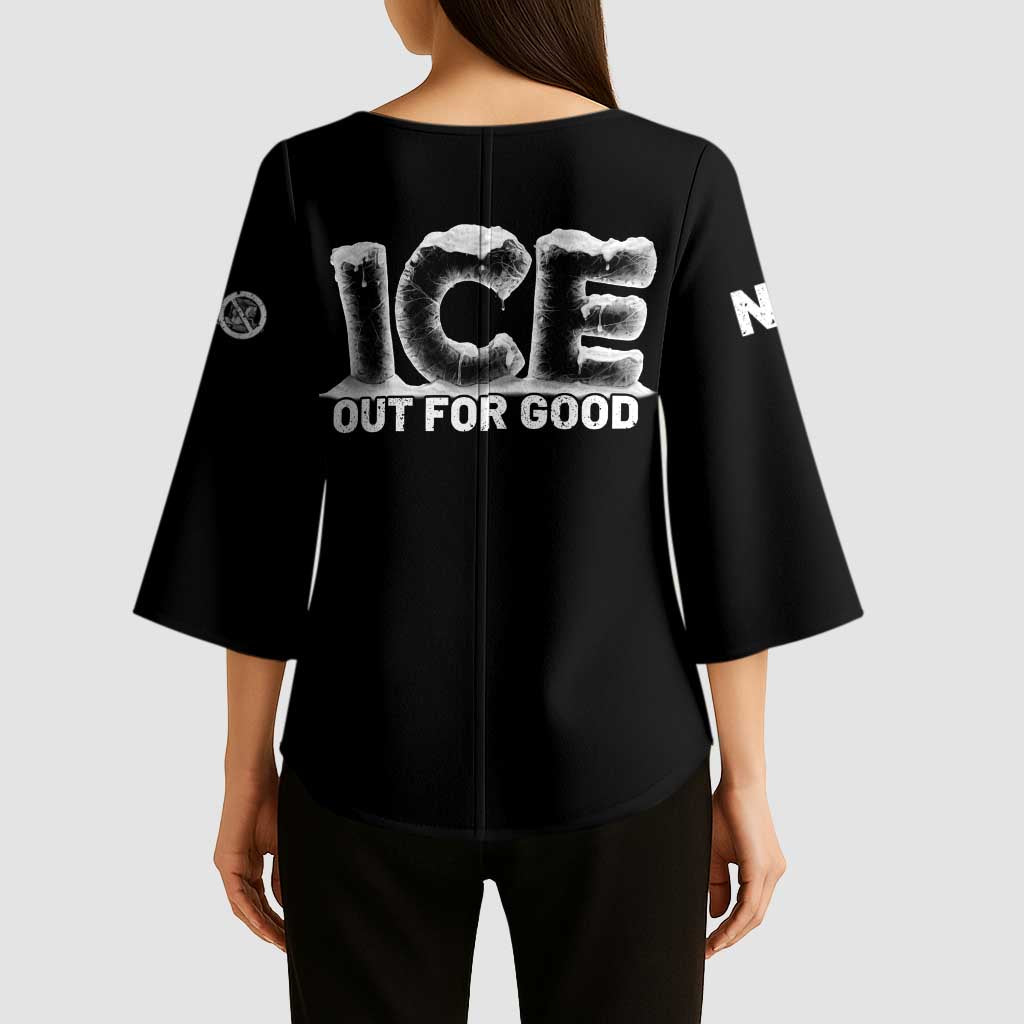 Ice Out For Good Kimono Sleeve Blouse No Ice Patriotic Protest