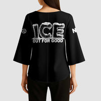 Ice Out For Good Kimono Sleeve Blouse No Ice Patriotic Protest