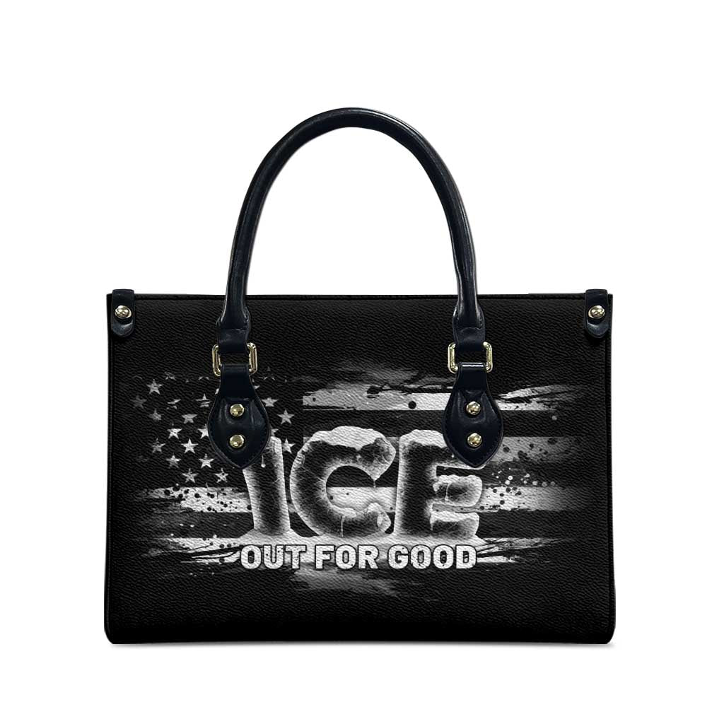 Ice Out For Good Leather Bag No Ice Patriotic Protest