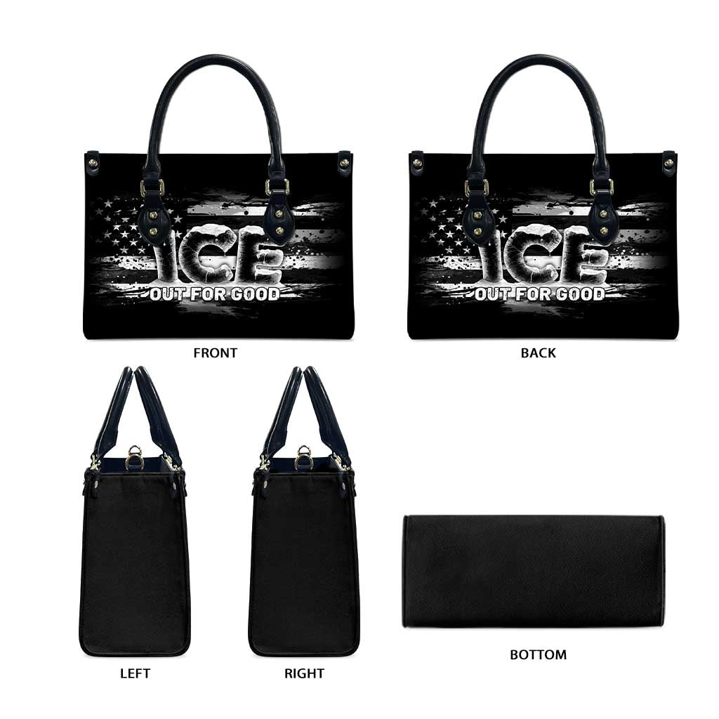 Ice Out For Good Leather Bag No Ice Patriotic Protest