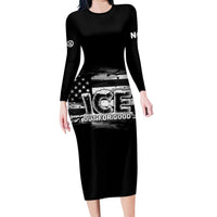 Ice Out For Good Long Sleeve Bodycon Dress No Ice Patriotic Protest