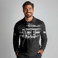 Ice Out For Good Long Sleeve Polo Shirt No Ice Patriotic Protest