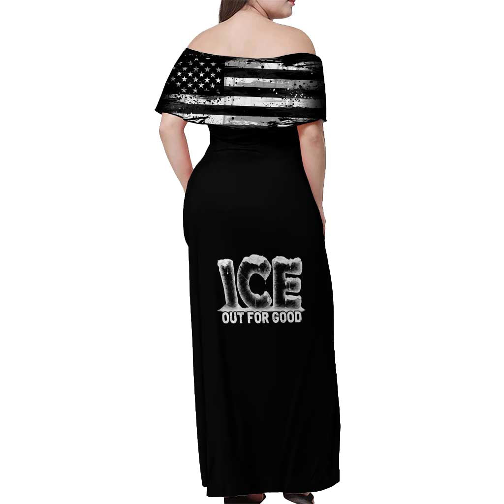 Ice Out For Good Off Shoulder Maxi Dress No Ice Patriotic Protest