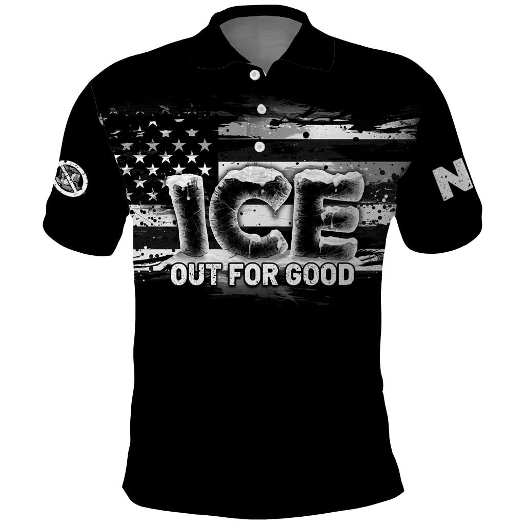 Ice Out For Good Polo Shirt No Ice Patriotic Protest