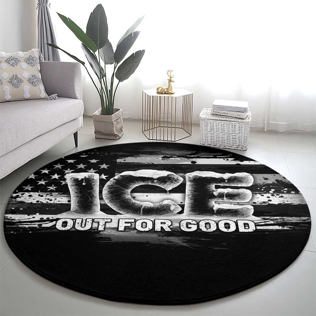 Ice Out For Good Round Carpet No Ice Patriotic Protest