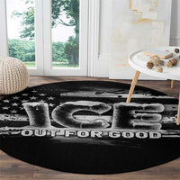 Ice Out For Good Round Carpet No Ice Patriotic Protest