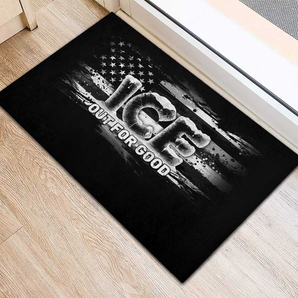 Ice Out For Good Rubber Doormat No Ice Patriotic Protest