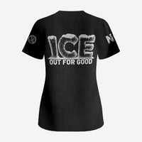 Ice Out For Good Scrub Top No Ice Patriotic Protest