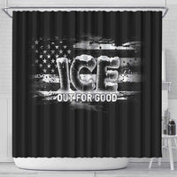 Ice Out For Good Shower Curtain No Ice Patriotic Protest