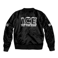 Ice Out For Good Sleeve Zip Bomber Jacket No Ice Patriotic Protest