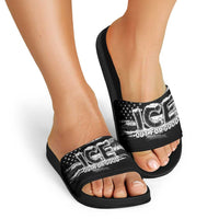 Ice Out For Good Slide Sandals No Ice Patriotic Protest