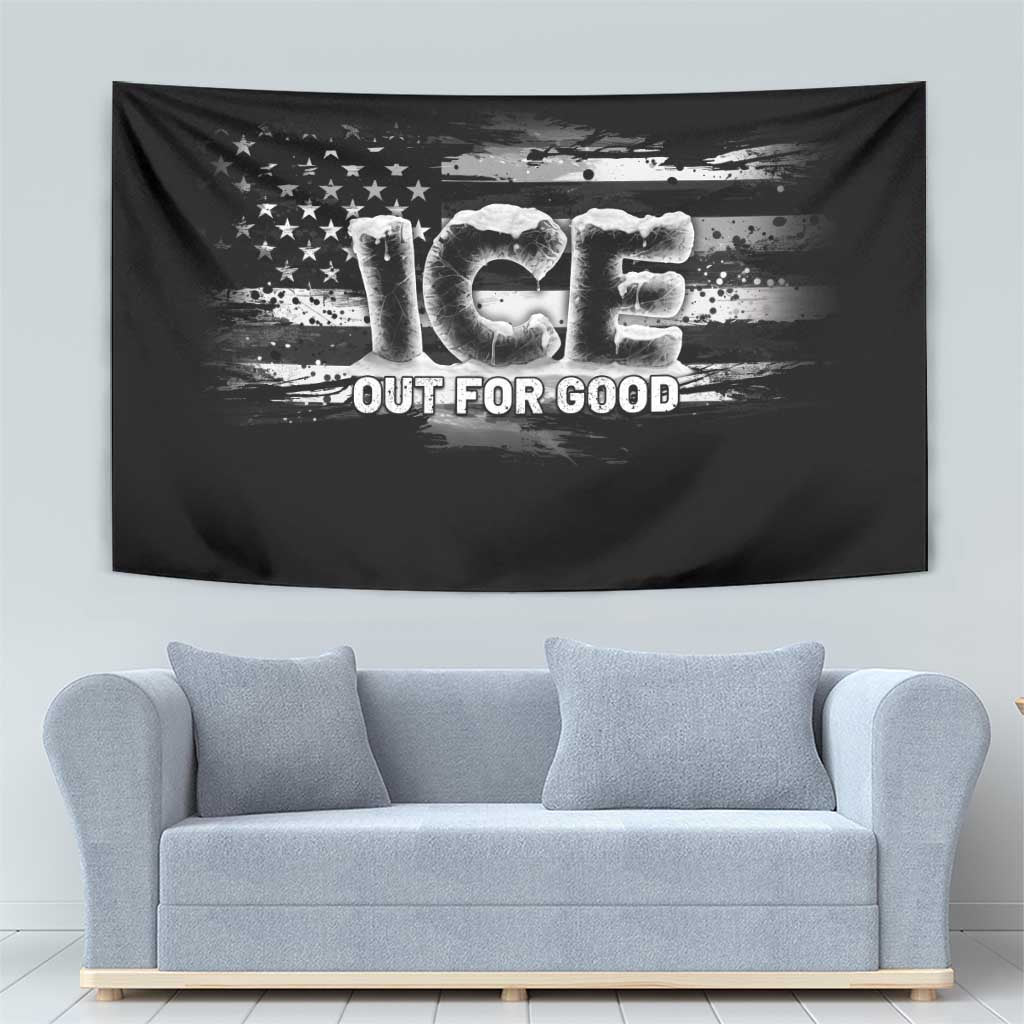 Ice Out For Good Tapestry No Ice Patriotic Protest