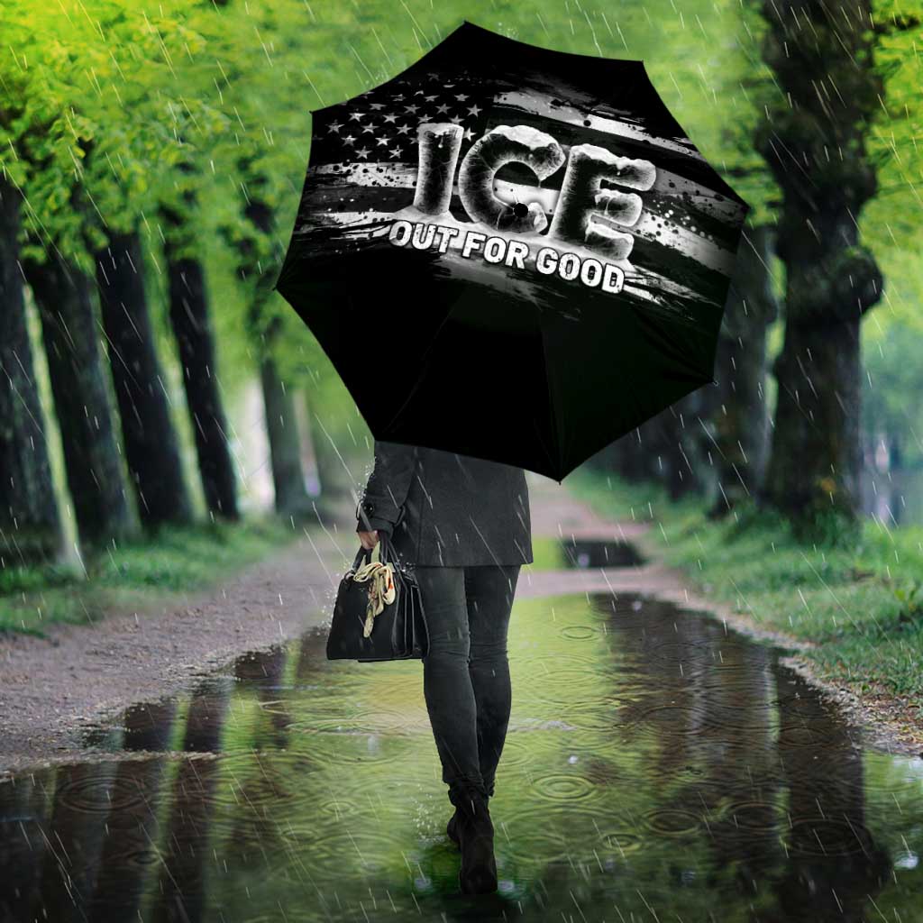 Ice Out For Good Umbrella No Ice Patriotic Protest