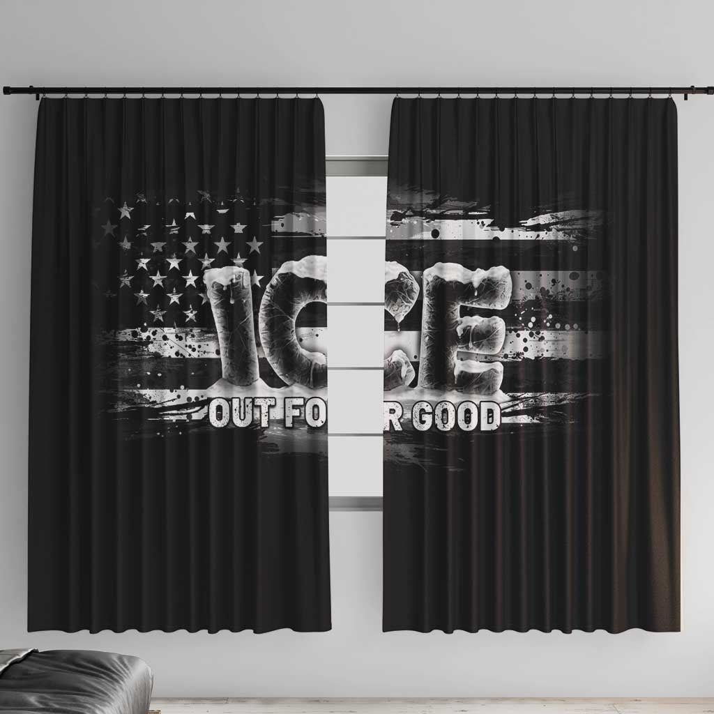 Ice Out For Good Window Curtain No Ice Patriotic Protest