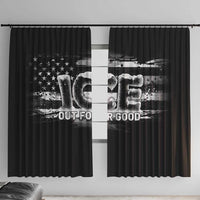 Ice Out For Good Window Curtain No Ice Patriotic Protest