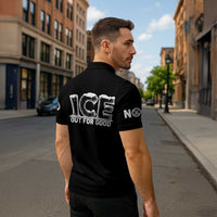Ice Out For Good Zipper Polo Shirt No Ice Patriotic Protest
