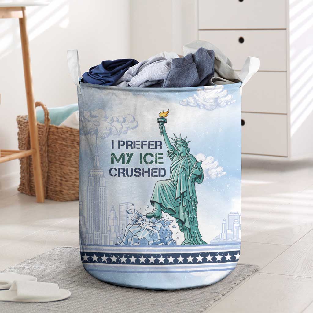 I Prefer My Ice Crushed Laundry Basket Retro Style