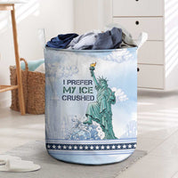I Prefer My Ice Crushed Laundry Basket Retro Style