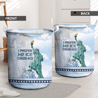 I Prefer My Ice Crushed Laundry Basket Retro Style