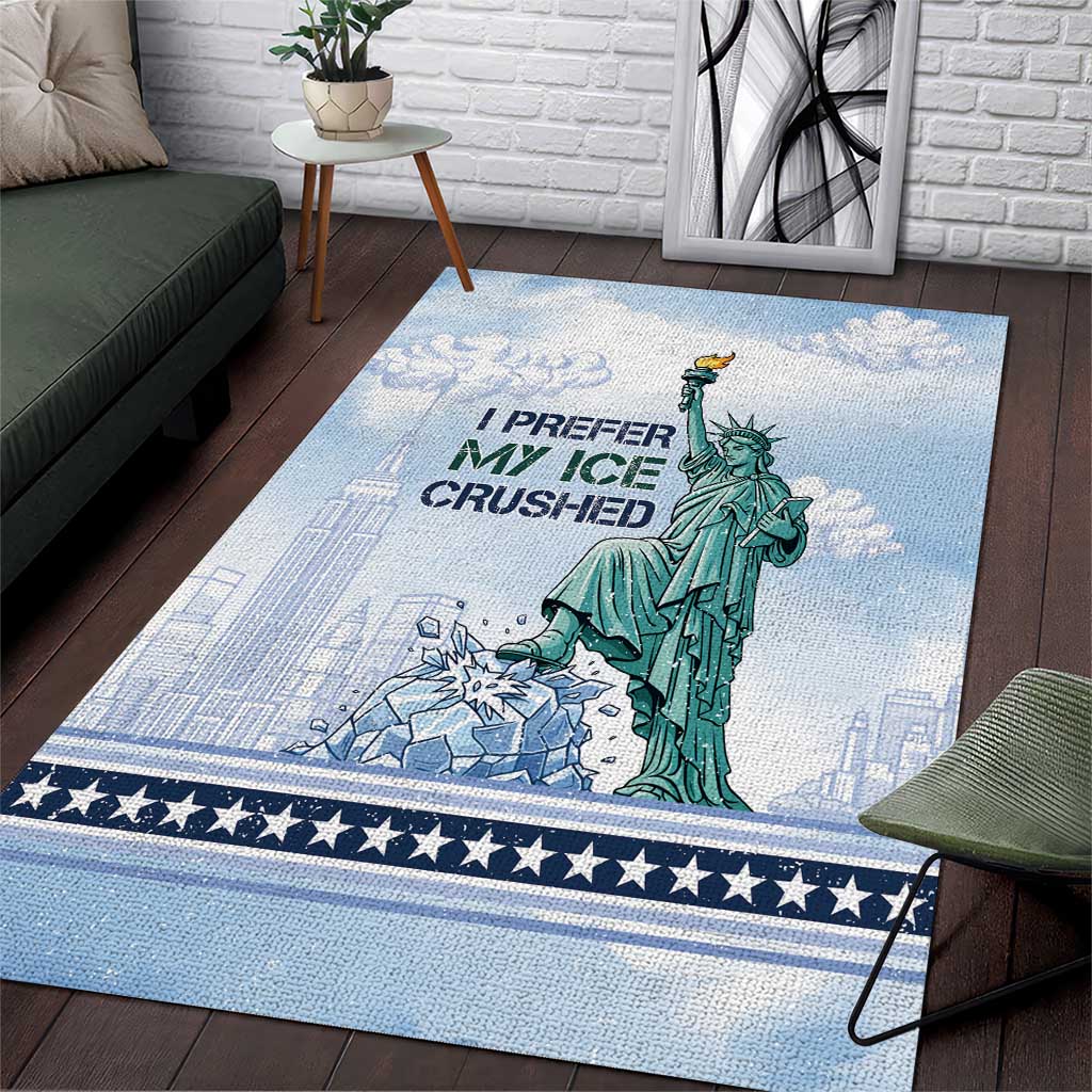 I Prefer My Ice Crushed Area Rug Retro Style