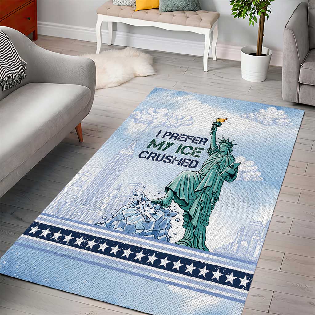 I Prefer My Ice Crushed Area Rug Retro Style