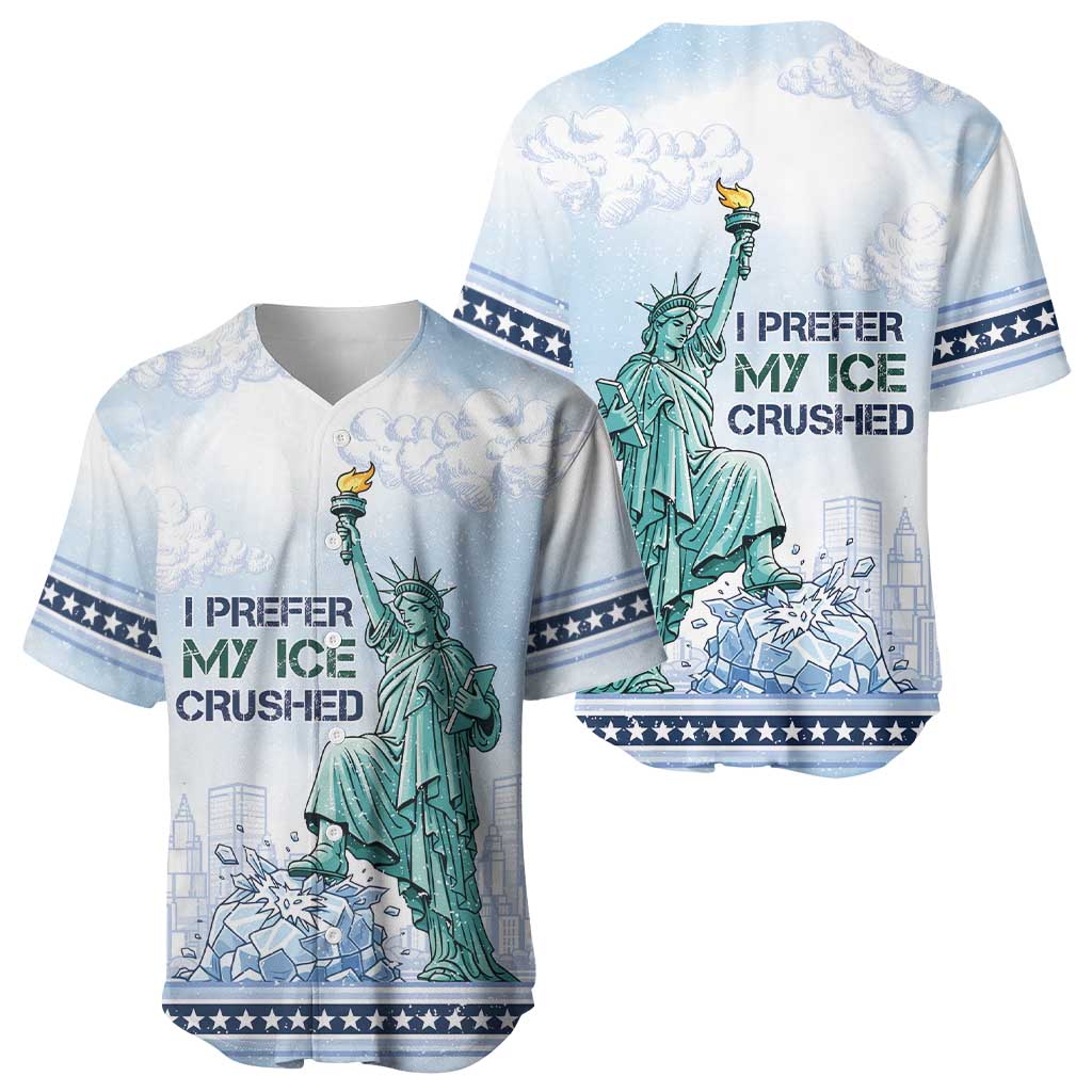 I Prefer My Ice Crushed Baseball Jersey Retro Style