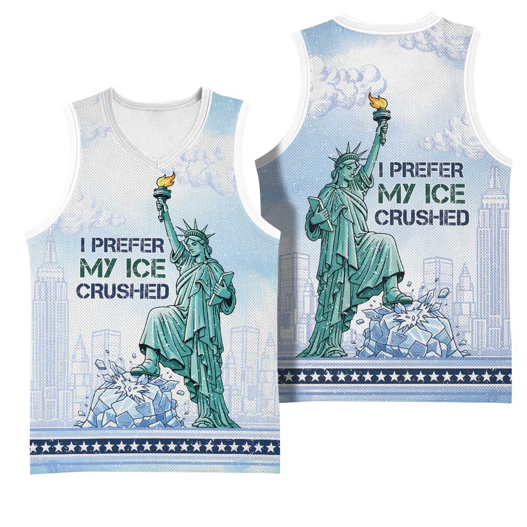 I Prefer My Ice Crushed Basketball Jersey Retro Style