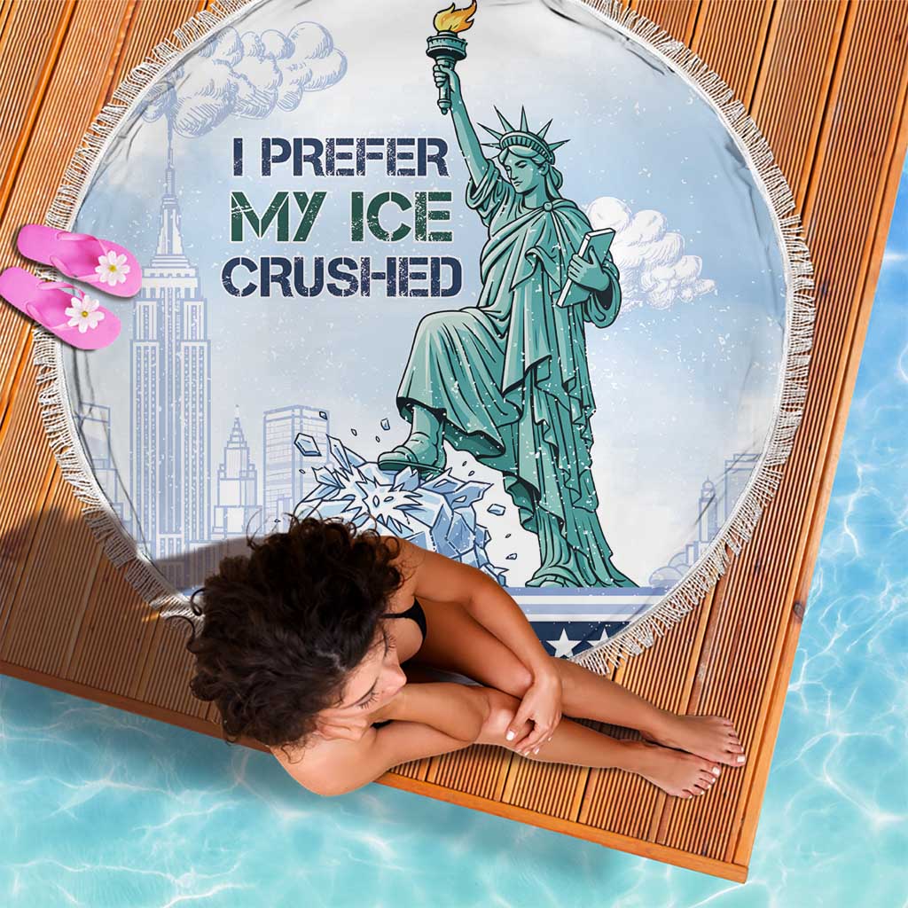 I Prefer My Ice Crushed Beach Blanket Retro Style
