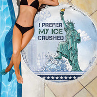 I Prefer My Ice Crushed Beach Blanket Retro Style