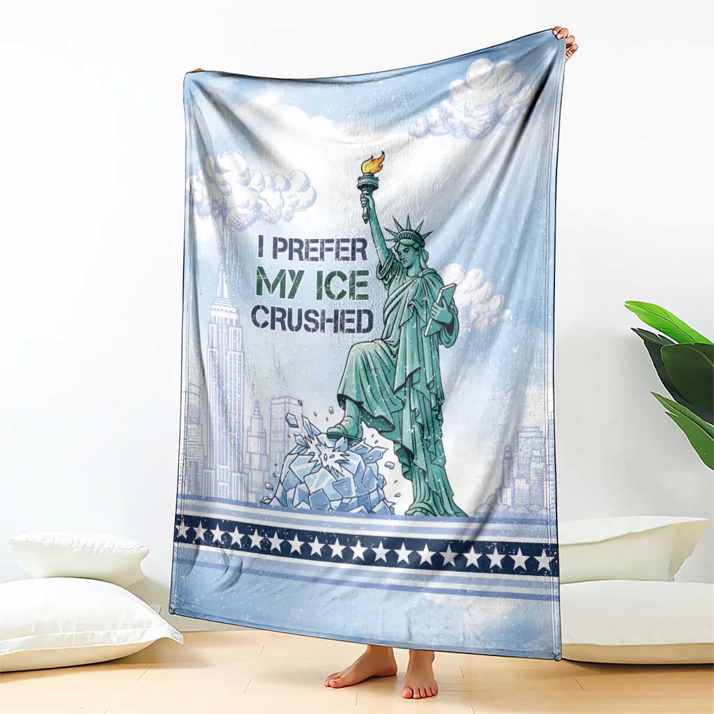 I Prefer My Ice Crushed Blanket Retro Style