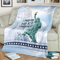 I Prefer My Ice Crushed Blanket Retro Style