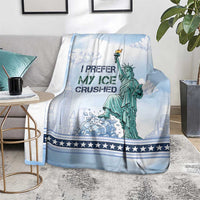 I Prefer My Ice Crushed Blanket Retro Style