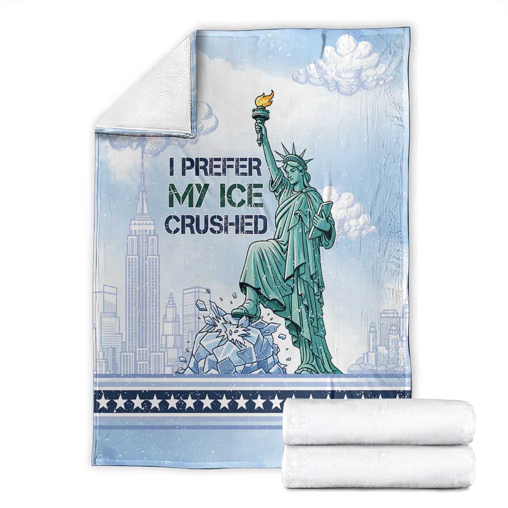 I Prefer My Ice Crushed Blanket Retro Style