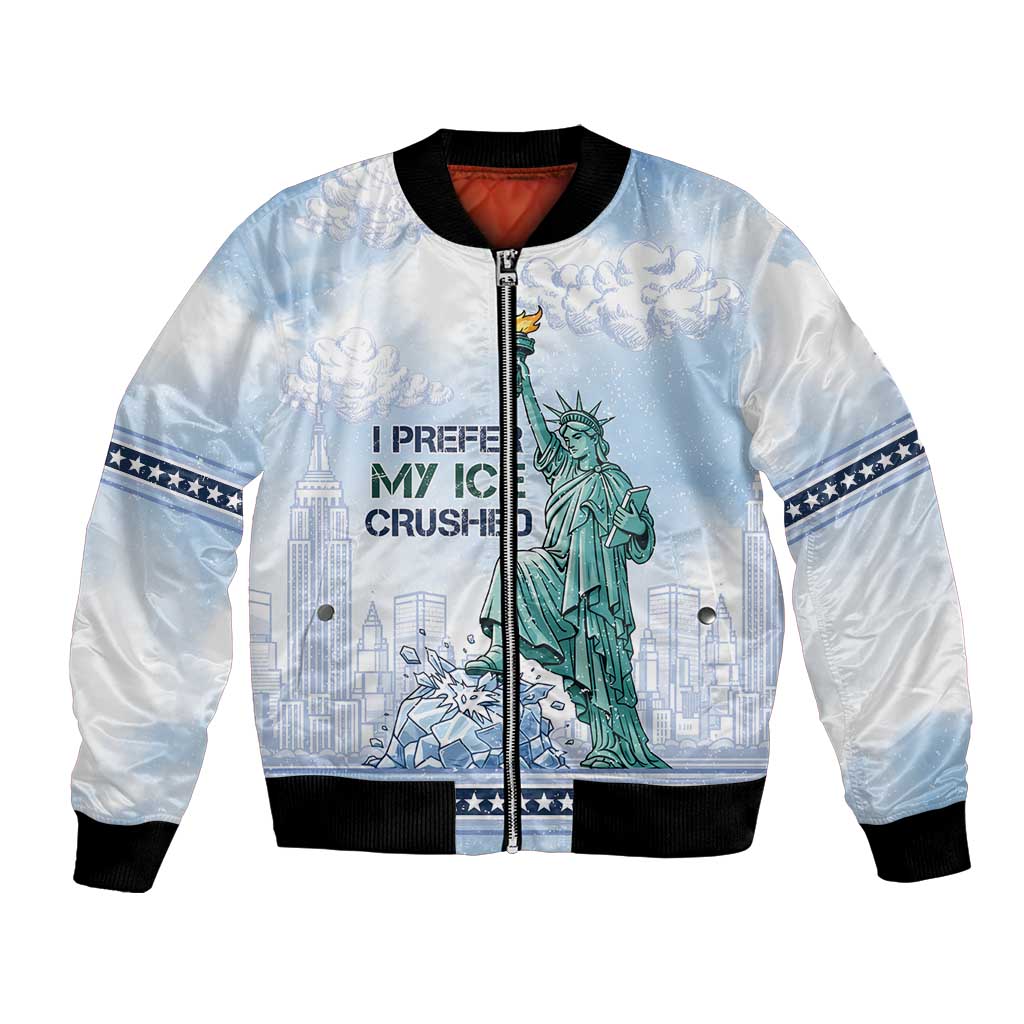 I Prefer My Ice Crushed Bomber Jacket Retro Style