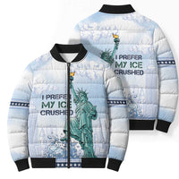 I Prefer My Ice Crushed Bomber Puffer Jacket Retro Style