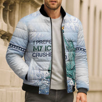 I Prefer My Ice Crushed Bomber Puffer Jacket Retro Style