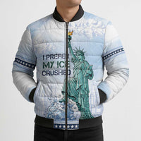 I Prefer My Ice Crushed Bomber Puffer Jacket Retro Style