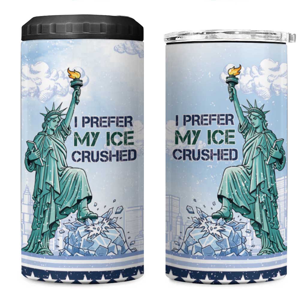 I Prefer My Ice Crushed 4 in 1 Can Cooler Tumbler Retro Style