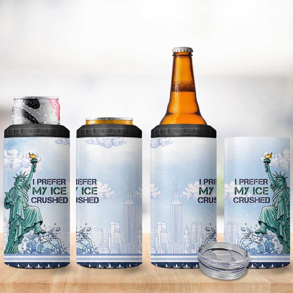 I Prefer My Ice Crushed 4 in 1 Can Cooler Tumbler Retro Style