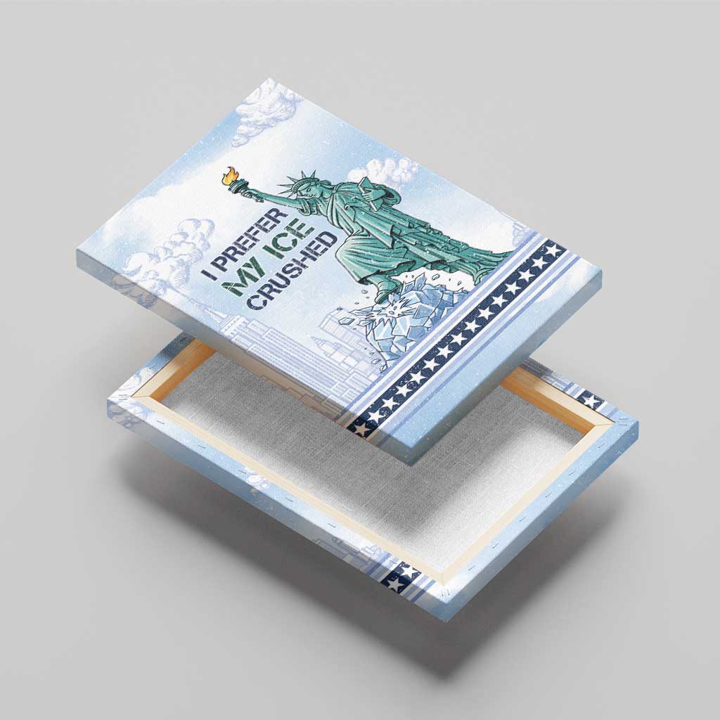 I Prefer My Ice Crushed Canvas Wall Art Retro Style