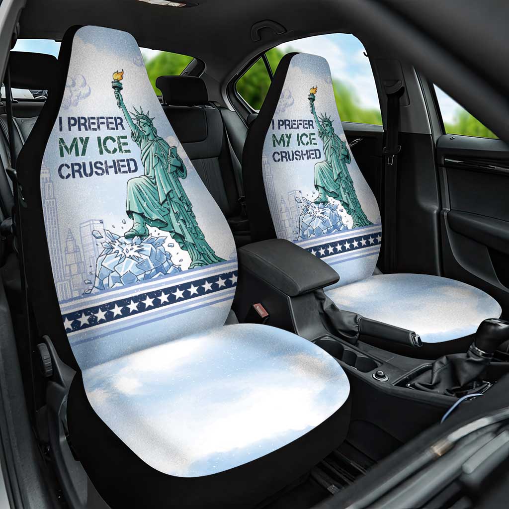 I Prefer My Ice Crushed Car Seat Cover Retro Style
