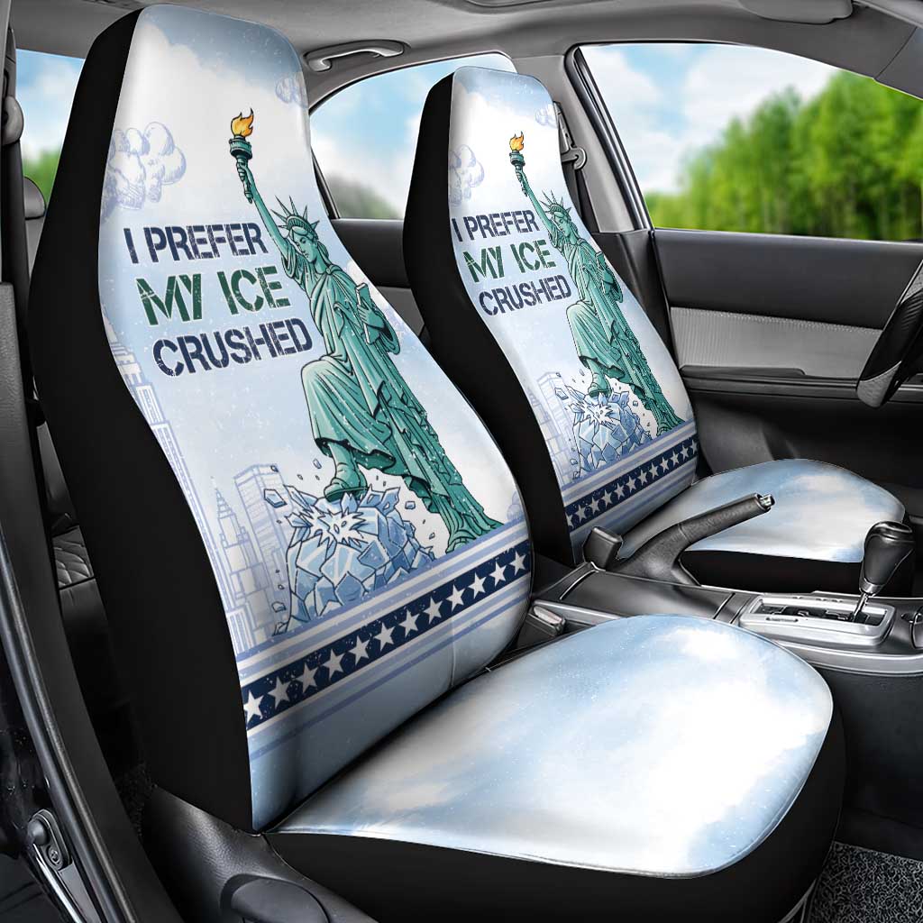 I Prefer My Ice Crushed Car Seat Cover Retro Style